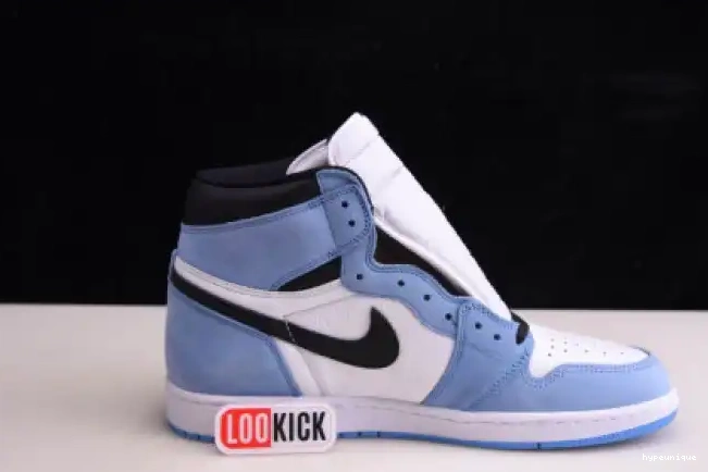 HYPE 555088-134 1 BLUE AIR RETRO WHITE HIGH BLACK JORDAN UNIVERSITY 0412